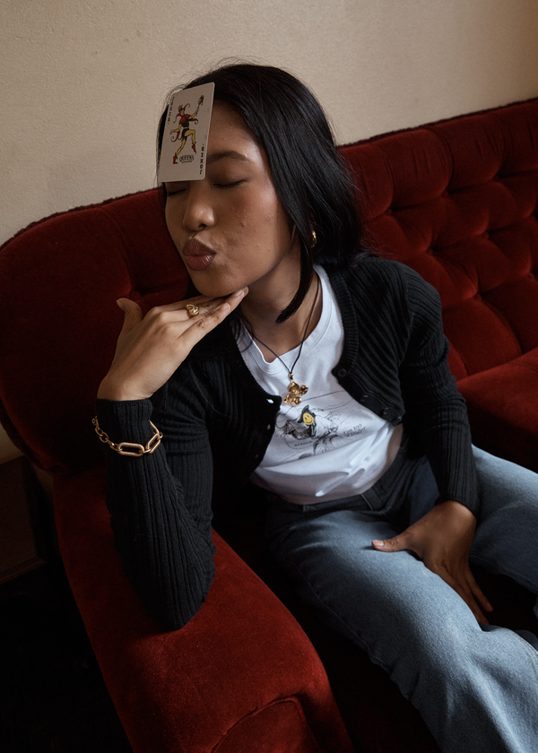 Afends Day Job - Baby Tee White