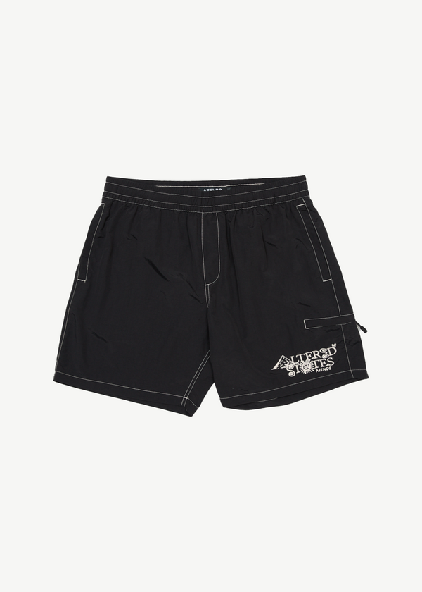 afends Deep State - Baywatch Swim Short 18" Black