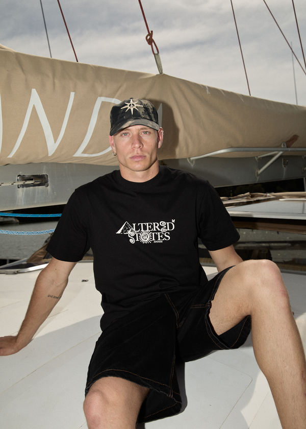 Afends Deep State - Heavyweight Retro Tee Black