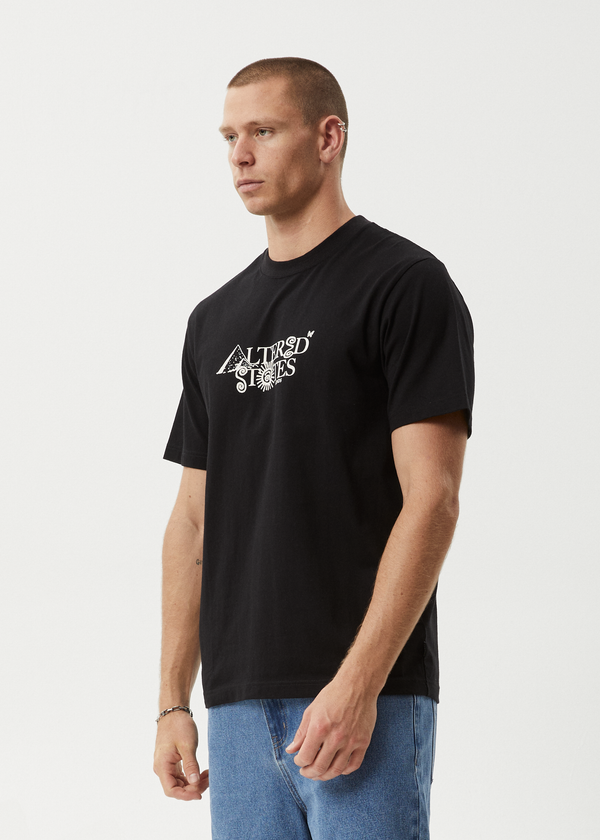 Afends Deep State - Heavyweight Retro Tee Black