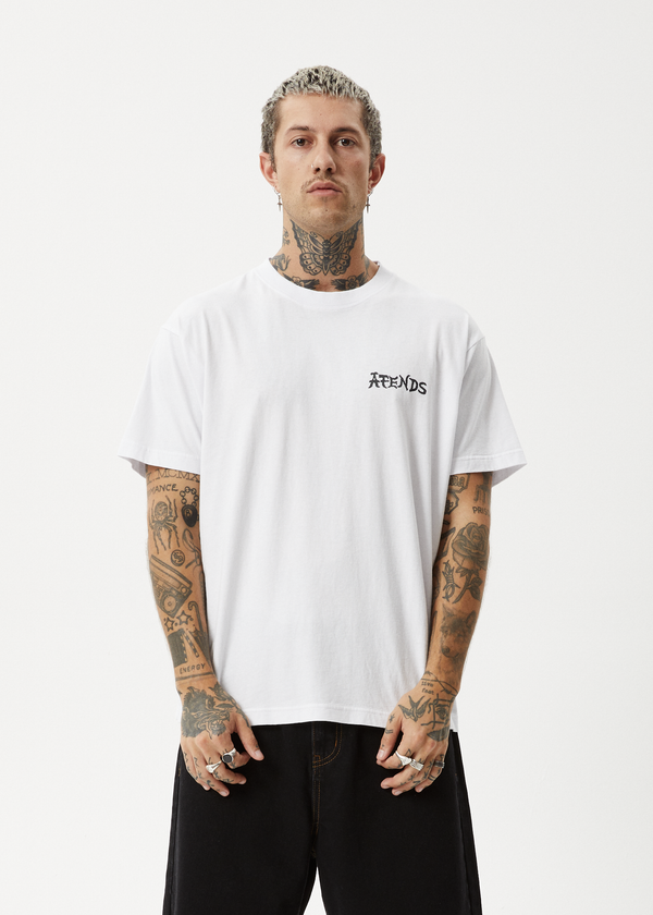Afends Destroyer - Boxy Tee White