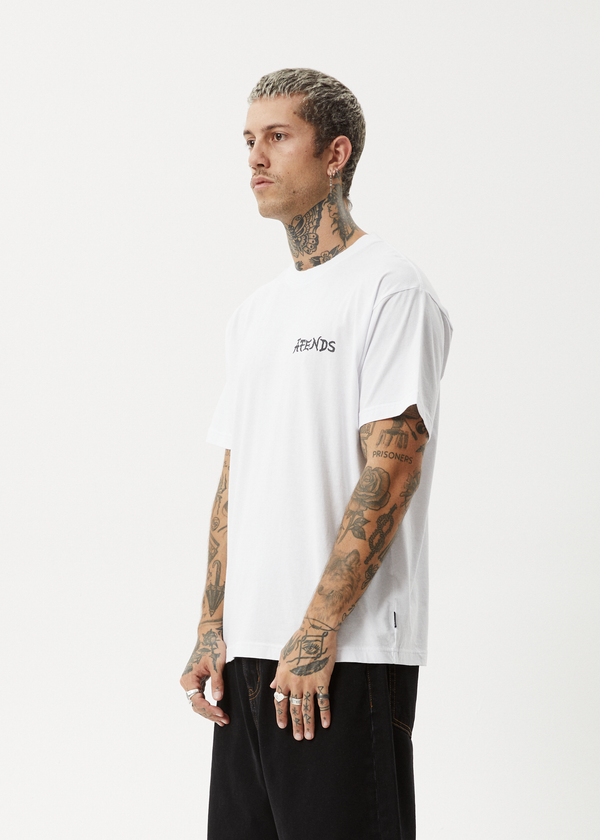 Afends Destroyer - Boxy Tee White