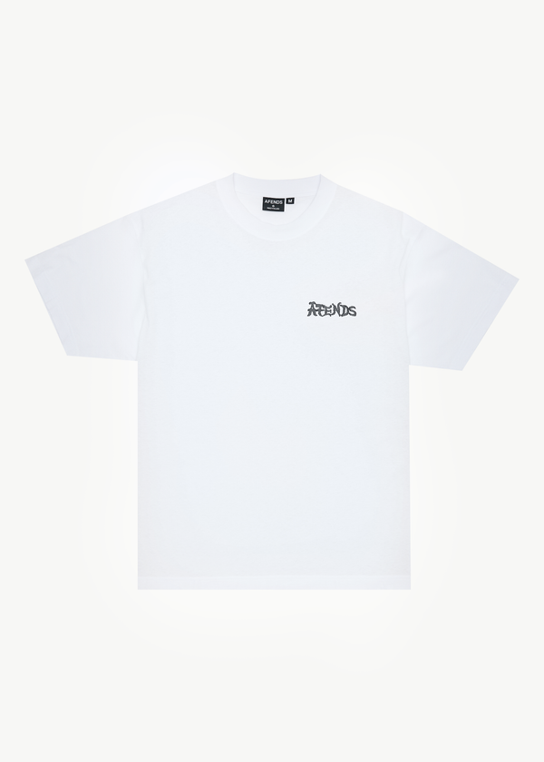 afends Destroyer - Boxy Tee White