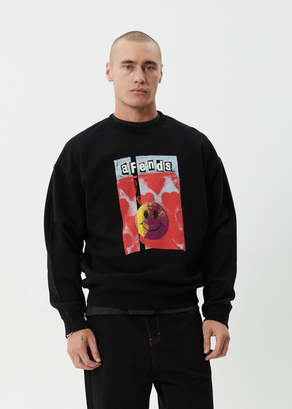Afends Dime Bag - Crew Neck Jumper Black