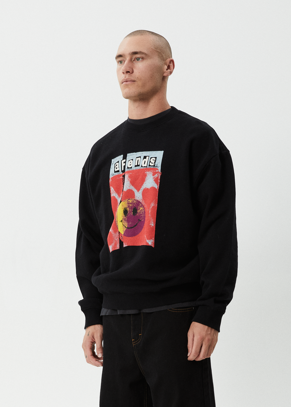 Afends Dime Bag - Crew Neck Jumper Black