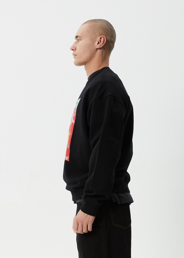 Afends Dime Bag - Crew Neck Jumper Black