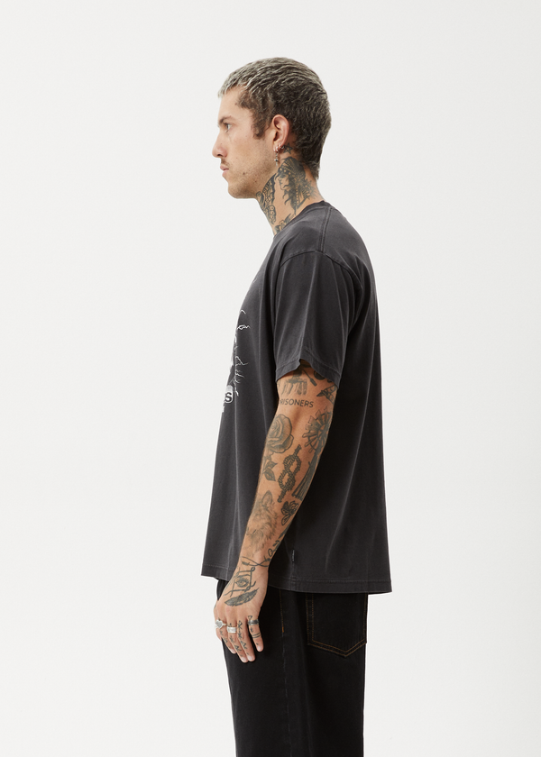 Afends Doom Gen - Boxy Tee Stone Black