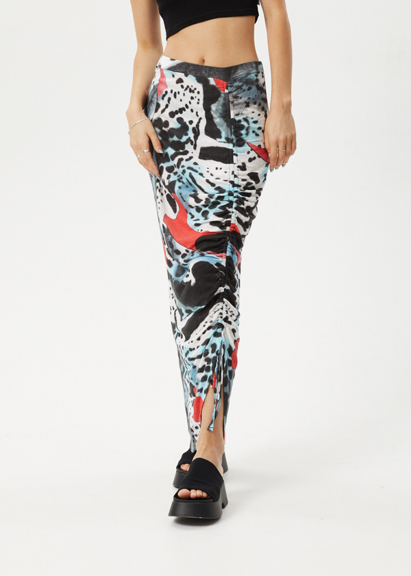 Afends Dossy - Sheer Maxi Skirt Black