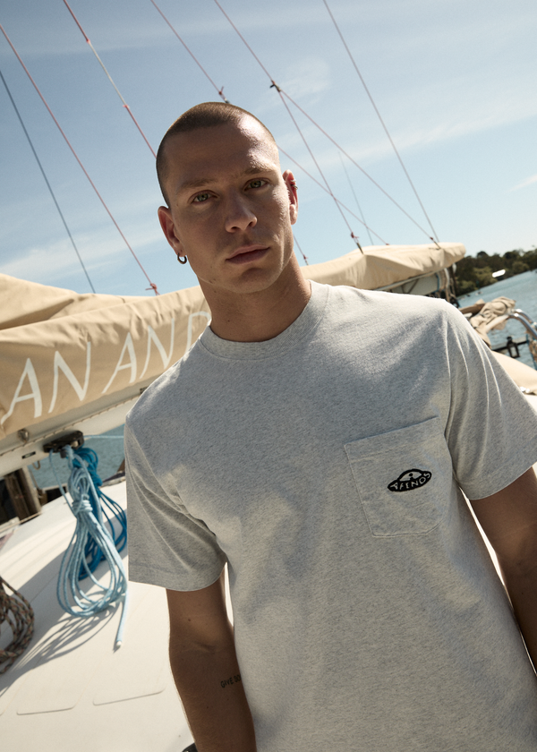 Afends Earthling - Heavyweight Boxy Tee Grey Marle