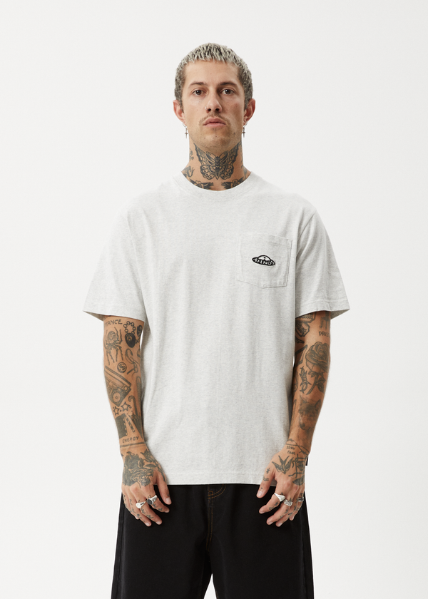 Afends Earthling - Heavyweight Boxy Tee Grey Marle