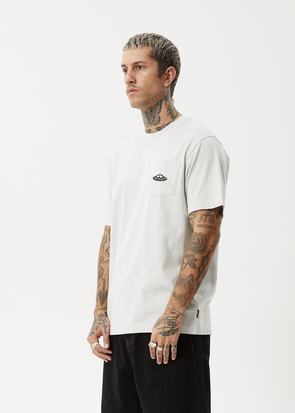 Afends Earthling - Heavyweight Boxy Tee Grey Marle