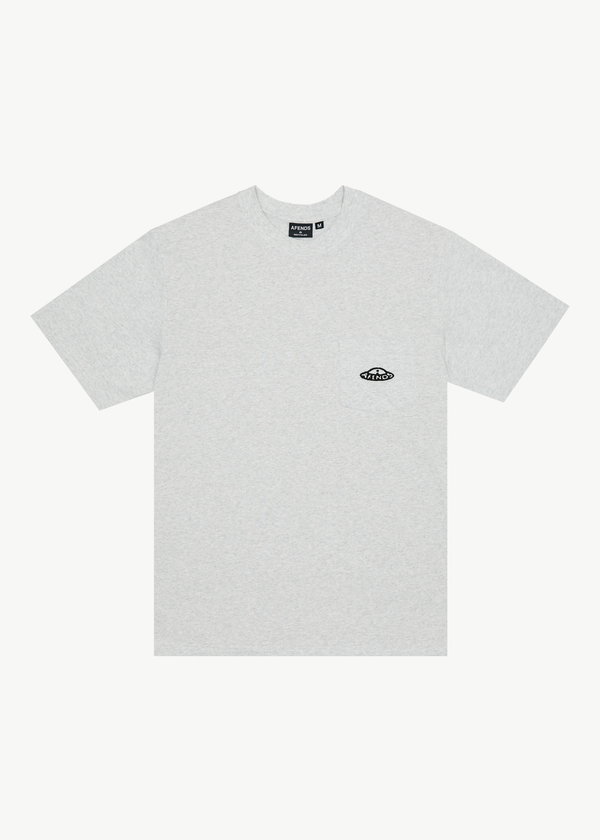 afends Earthling - Heavyweight Boxy Tee Grey Marle