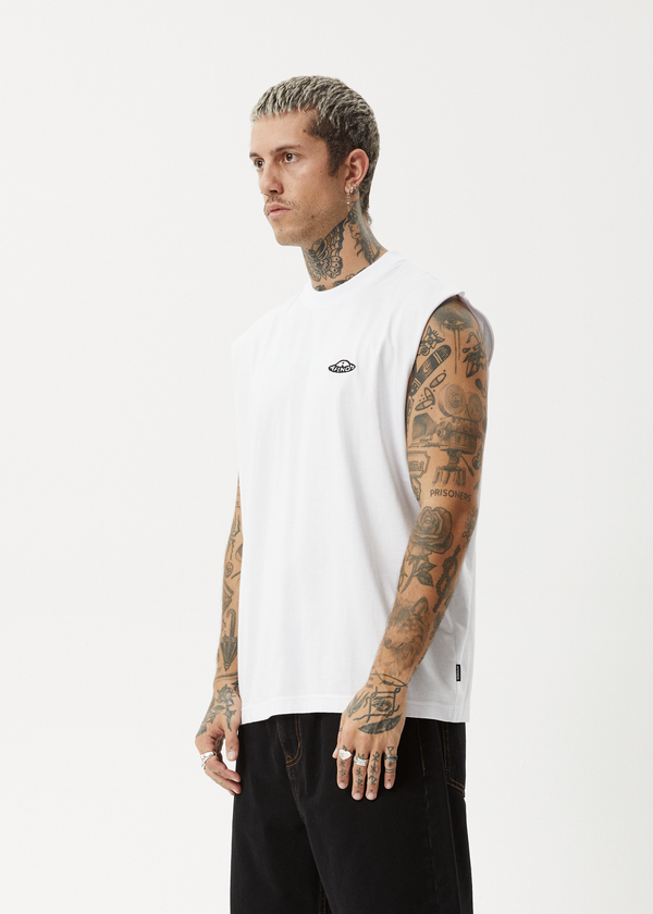 Afends Earthling - Sleeveless Tee White