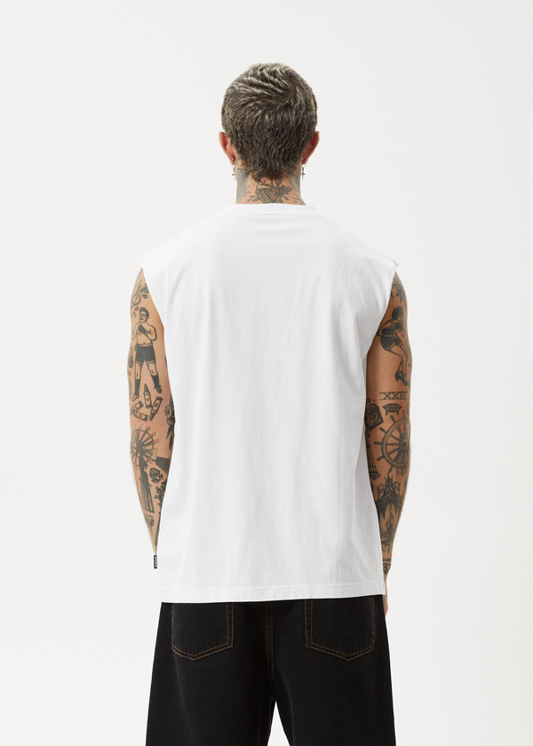 Afends Earthling - Sleeveless Tee White