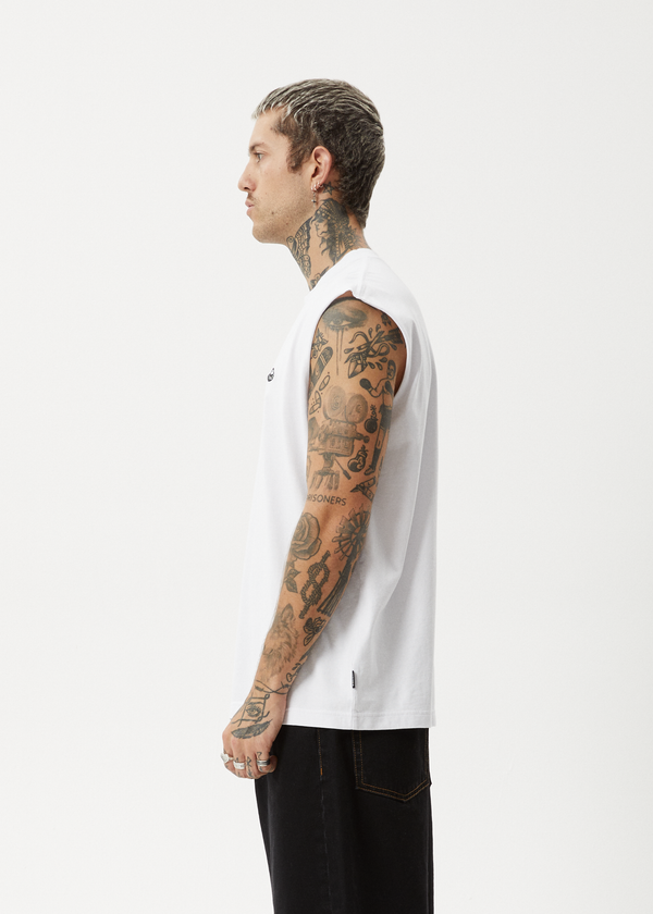 Afends Earthling - Sleeveless Tee White