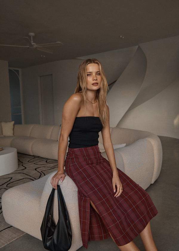 Afends Eboni - Midi Skirt Port