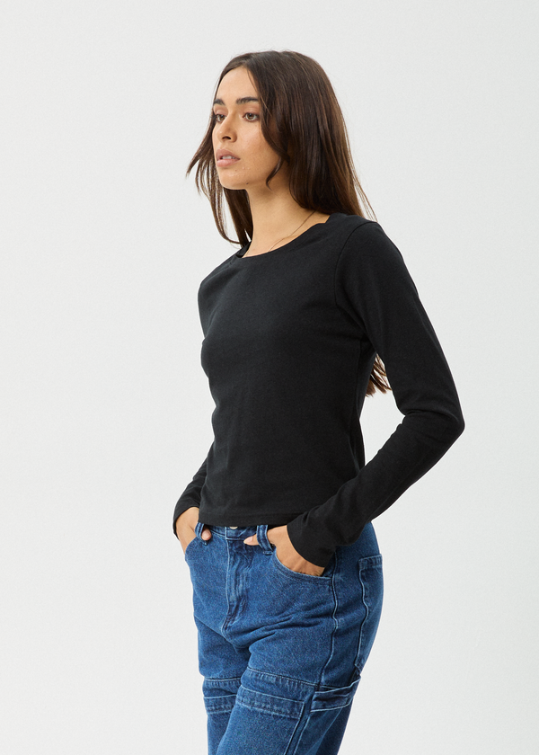 Afends Elevate - Long Sleeve Tee Black