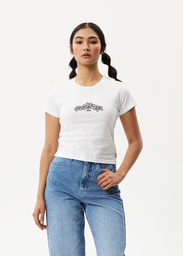 afends Elliot - Baby Tee White