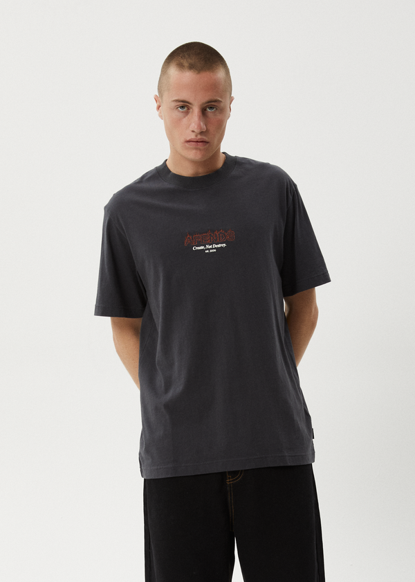 Afends Ember - Retro Tee Charcoal