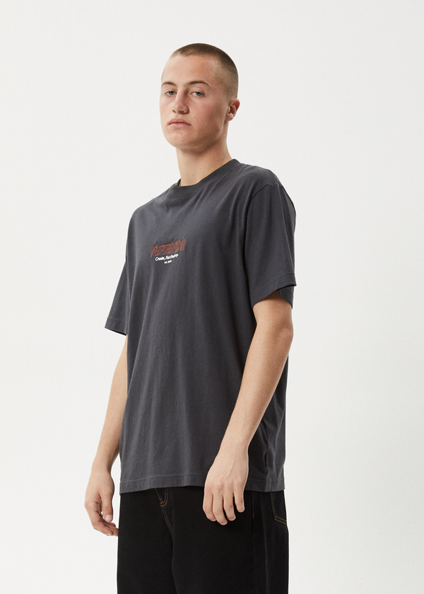 Afends Ember - Retro Tee Charcoal