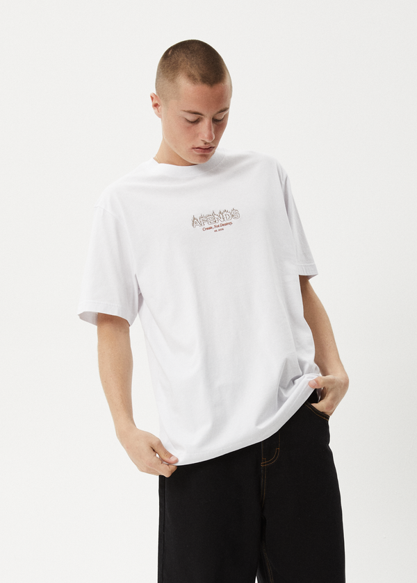 Afends Ember - Retro Tee White