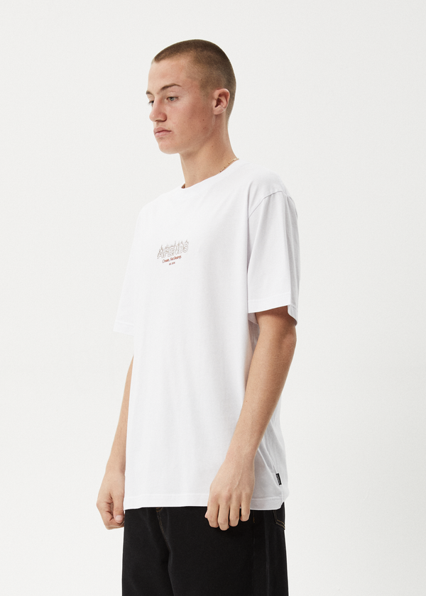 Afends Ember - Retro Tee White
