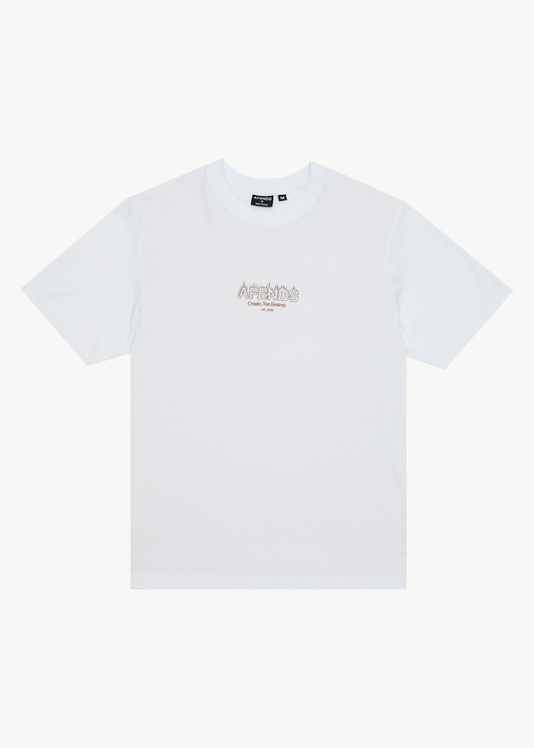 afends Ember - Retro Tee White