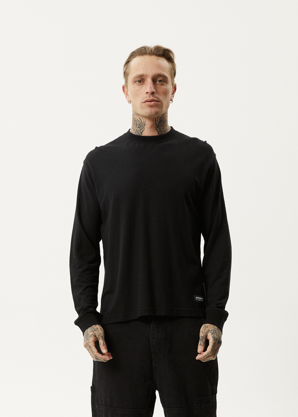 Afends Essential - Long Sleeve Tee Black