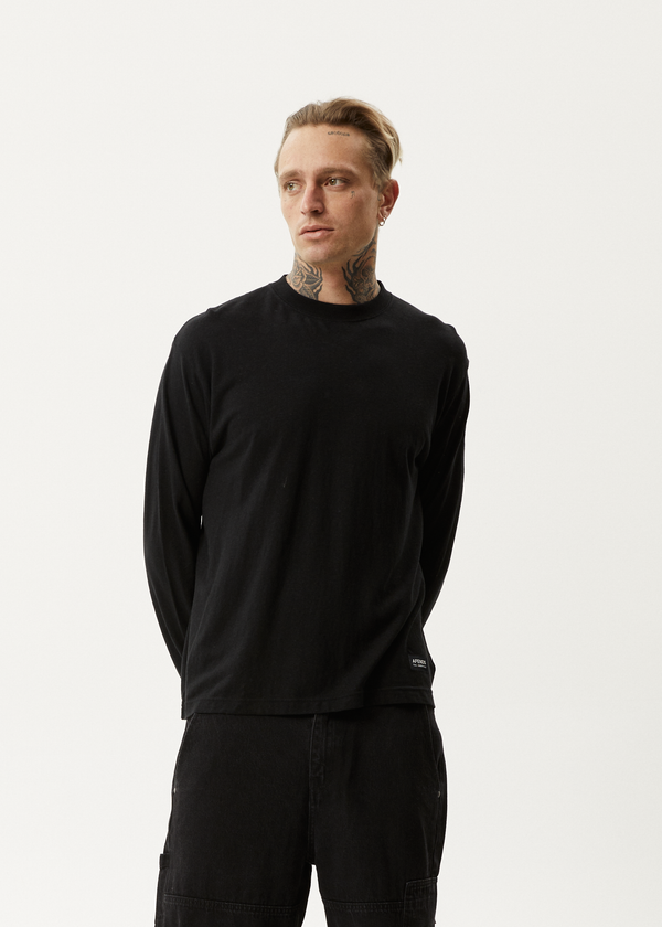 Afends Essential - Long Sleeve Tee Black