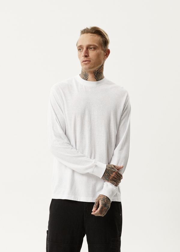 Afends Essential - Long Sleeve Tee White