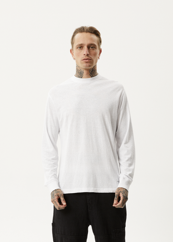 Afends Essential - Long Sleeve Tee White