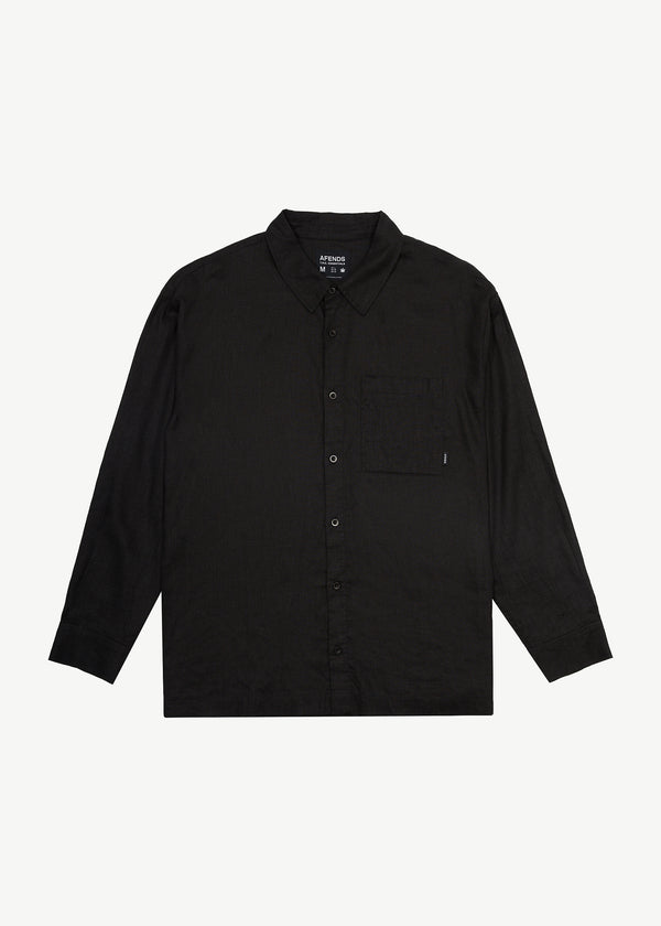 afends Everyday - Long Sleeve Shirt Black