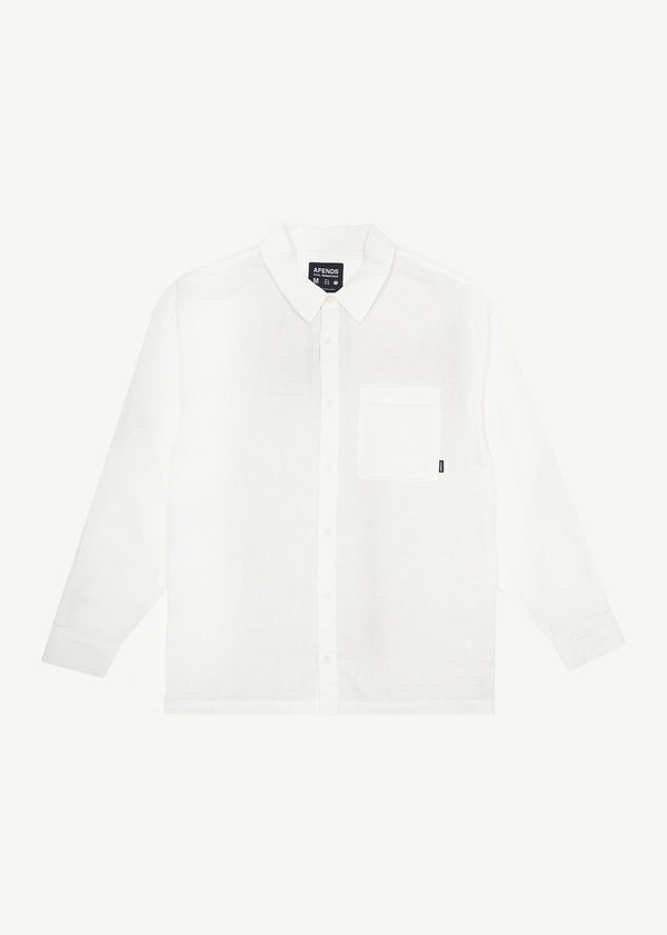 afends Everyday - Long Sleeve Shirt White