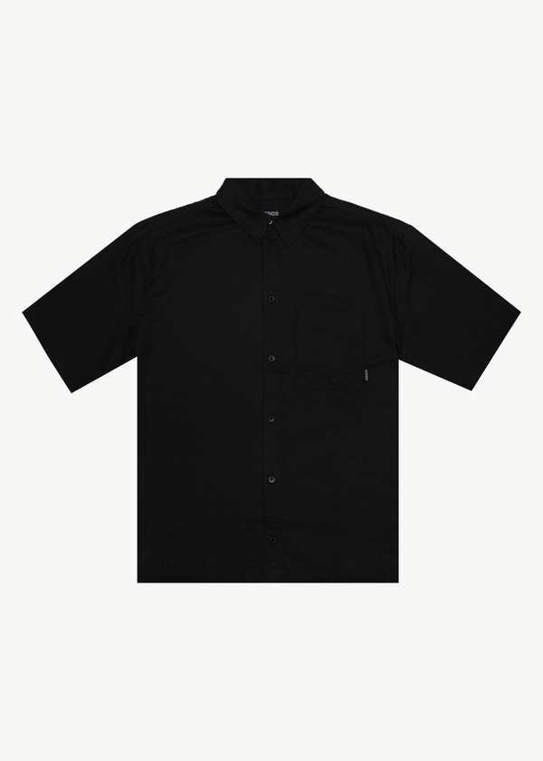 afends Everyday - Short Sleeve Shirt Black