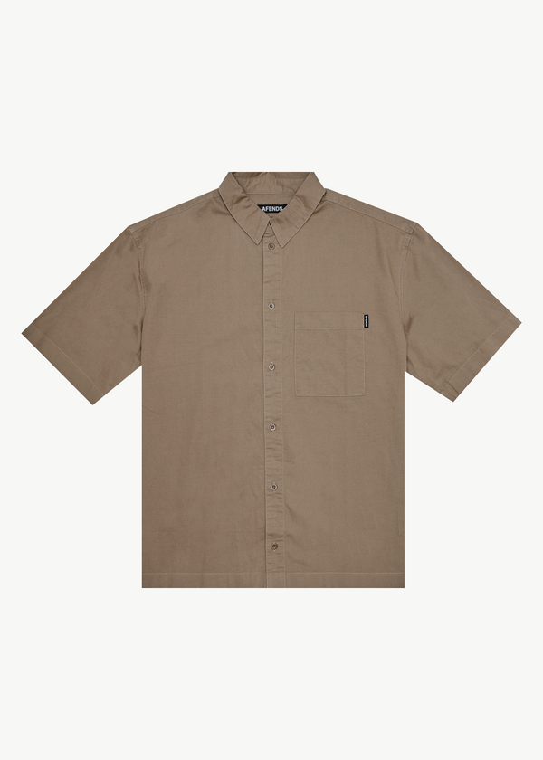 afends Everyday - Short Sleeve Shirt Fossil