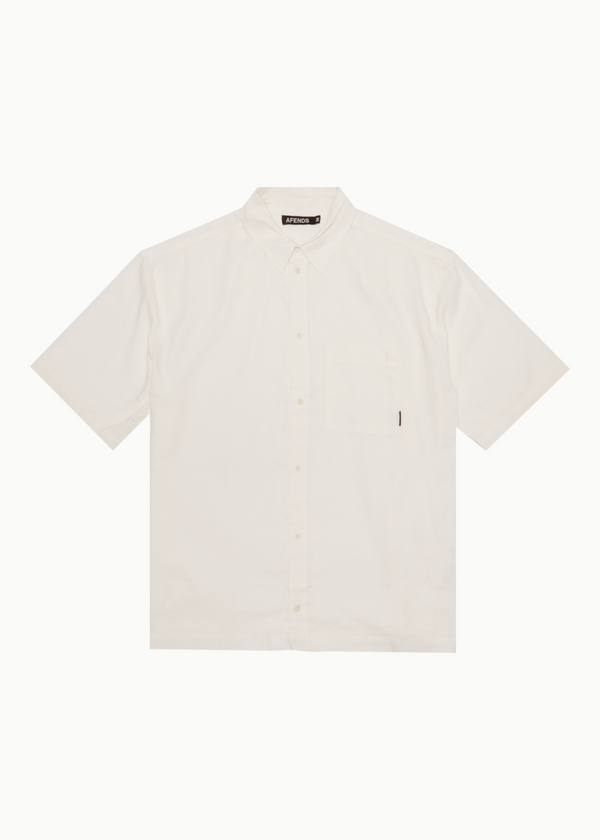 afends Everyday - Short Sleeve Shirt Off White