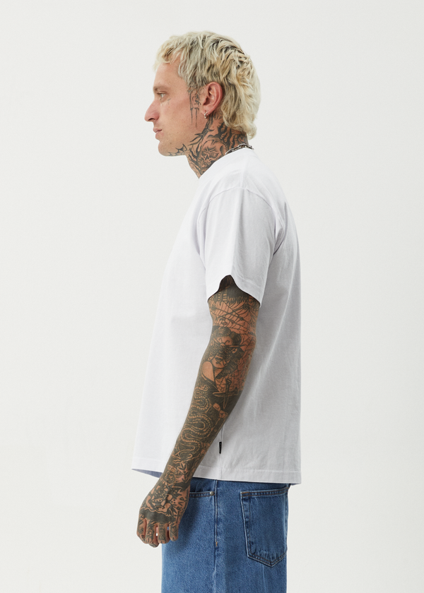 Afends Fast Forward - Heavyweight Boxy Tee White