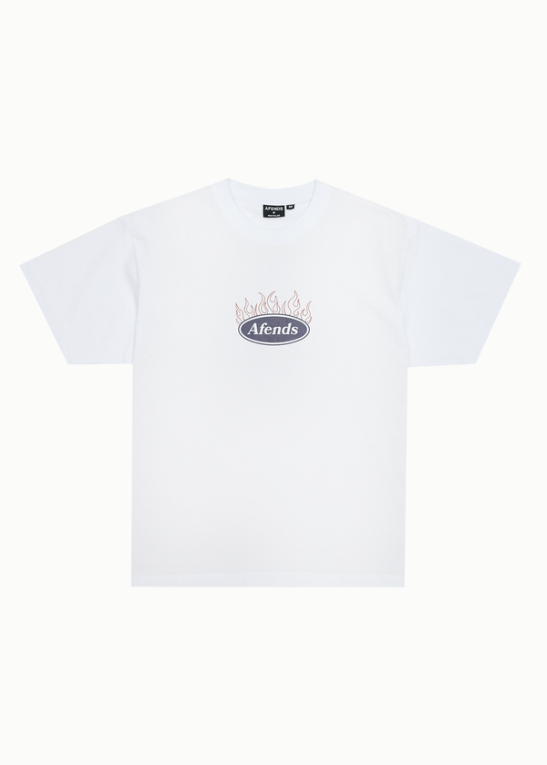 afends Fast Forward - Heavyweight Boxy Tee White