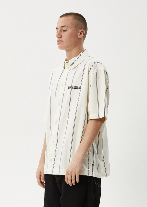 Afends Fineline - Short Sleeve Shirt Limestone
