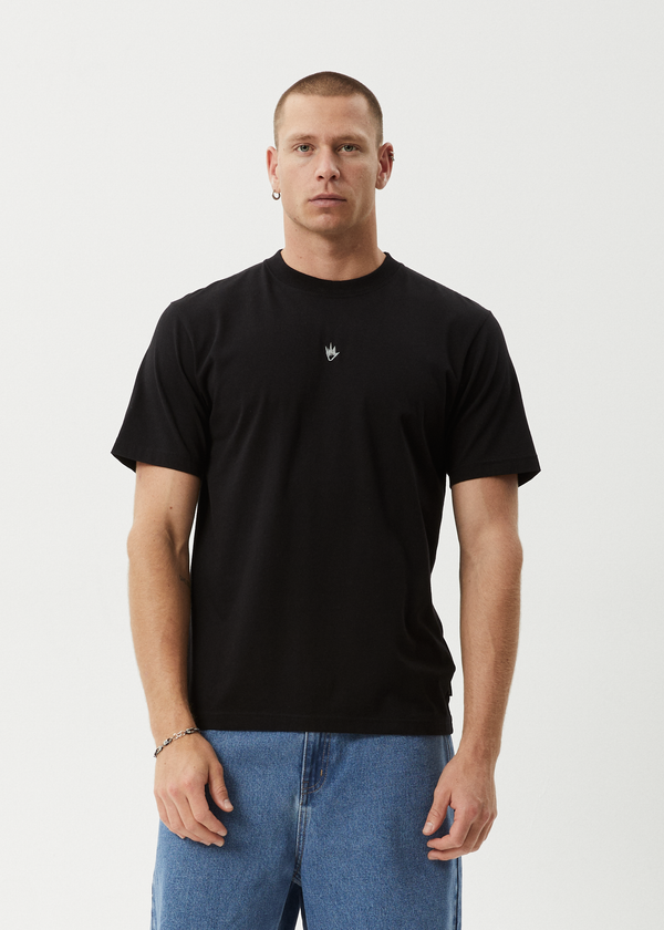 Afends Flame - Retro Tee Dark Olive / Black