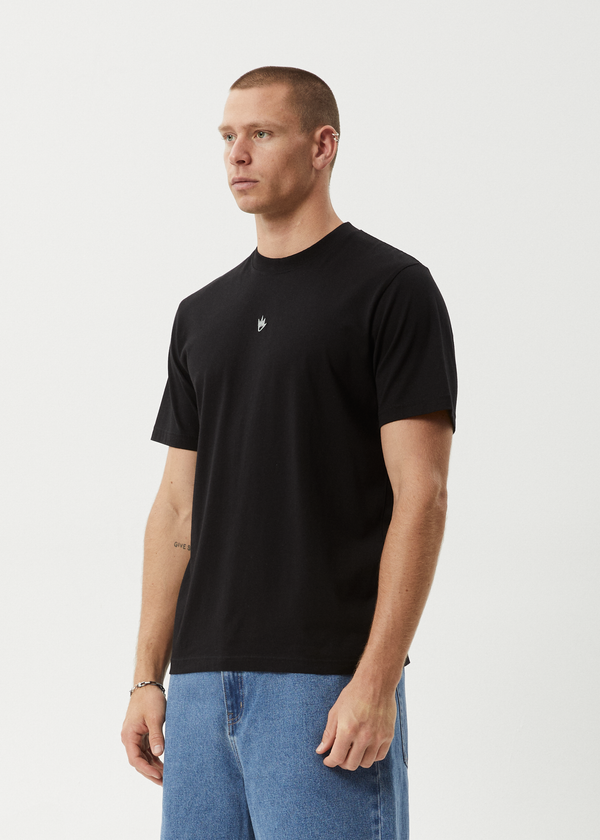 Afends Flame - Retro Tee Dark Olive / Black