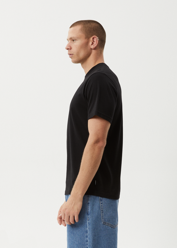 Afends Flame - Retro Tee Dark Olive / Black