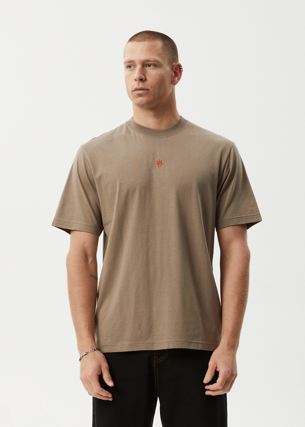 Afends Flame - Retro Tee Fossil