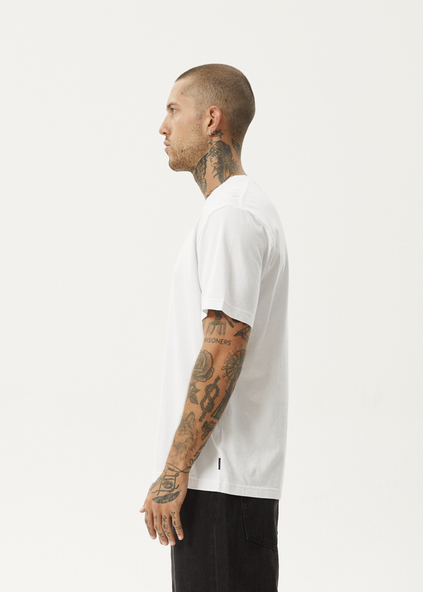 Afends Flame - Retro Tee White