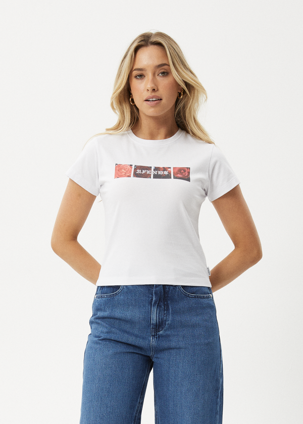 afends Florence - Baby Tee White