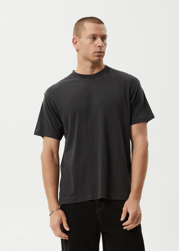 Afends Foundation - Boxy Tee Stone Black