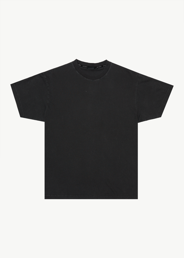 afends Foundation - Boxy Tee Stone Black