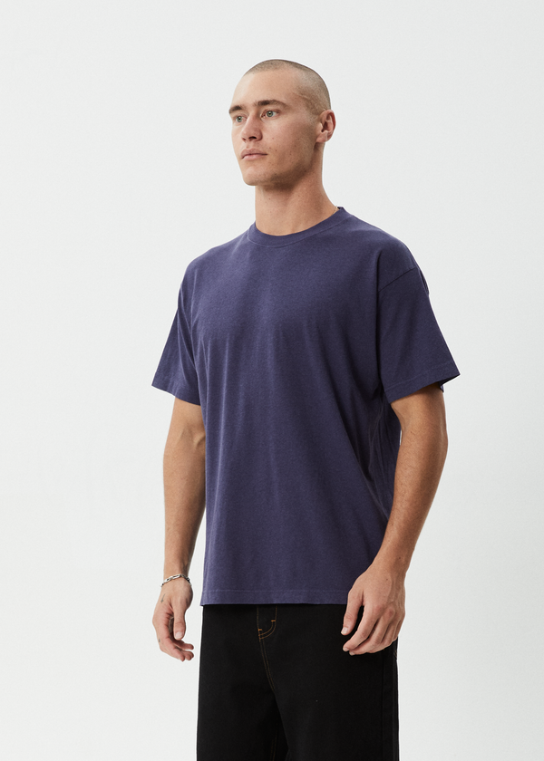 Afends Foundation - Boxy Tee Washed Deep Sea