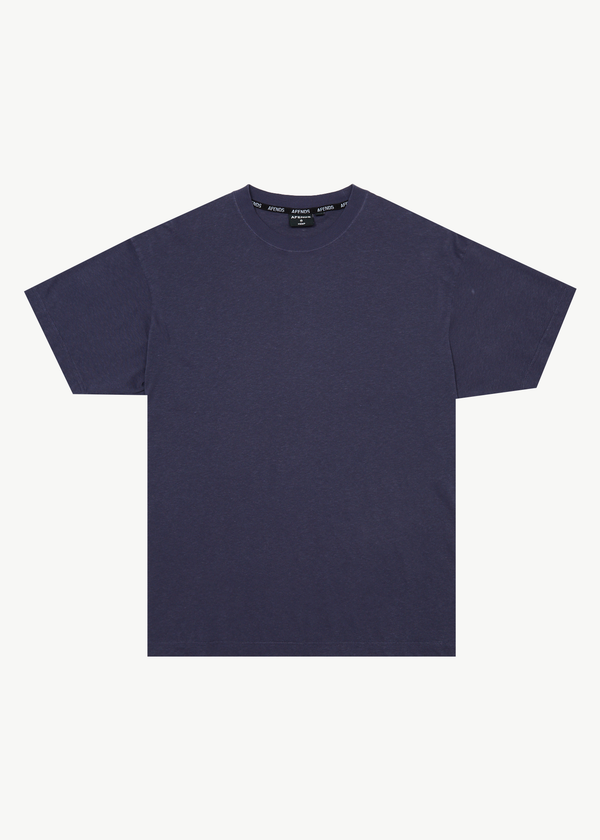 afends Foundation - Boxy Tee Washed Deep Sea