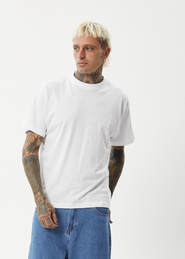 Afends Foundation - Boxy Tee White